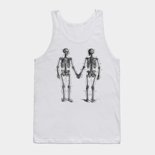 Skeletons Holding Hands Tank Top